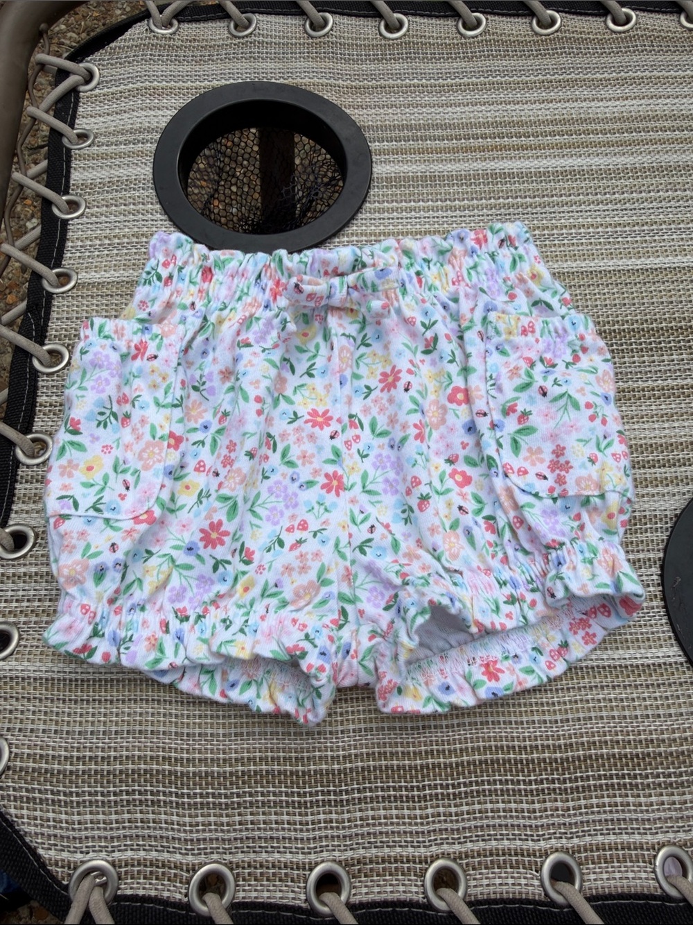 Garanimals White Floral Elastic-Waist Skort Shorts